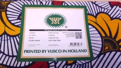 VLISCO stof Hollandais Afrikaanse Wax print - Witte Trouwbloemen