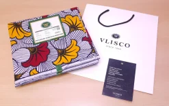VLISCO stof Hollandais Afrikaanse Wax print - Witte Trouwbloemen