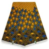 VLISCO stof Hollandais Afrikaanse Wax print - Blauw / Gele Banga