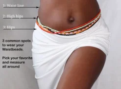 Waist Beads / Afrikaanse Heupketting - AGBUZA - Roze / goud (elastisch)