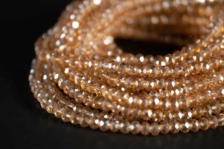 Waist Beads / Afrikaanse Heupketting - IVIE- Goud crystal (elastisch)