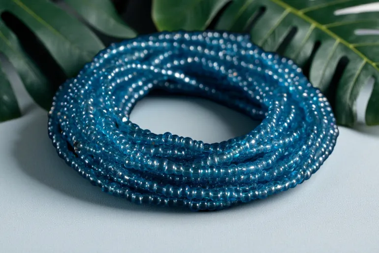 Waist Beads / Afrikaanse Heupketting - EDE - Blauw (elastisch)