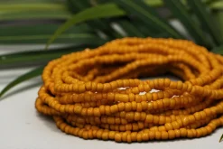 Waist Beads / Afrikaanse Heupketting - AIGBE - Okergeel (elastisch)