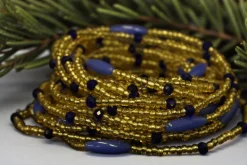 Waist Beads / Afrikaanse Heupketting - AMADIN - Blauw (elastisch)