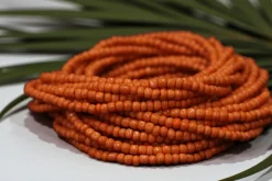 Waist Beads / Afrikaanse Heupketting - BENIN - Oranje (elastisch)