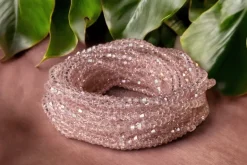 Waist Beads / Afrikaanse Heupketting - Ẹmu-ọyan - Oud roze crystal (elastisch)