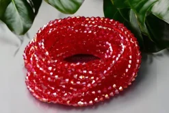Waist Beads / Afrikaanse Heupketting - Ododo - Rood crystal (elastisch)