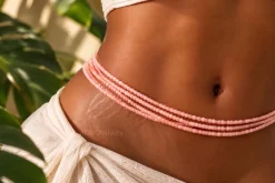 Waist Beads / Afrikaanse Heupketting - OSASERE - Perzik (elastisch)