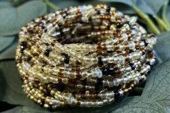 Waist Beads / Afrikaanse Heupketting - ABETU - Bruin (elastisch)