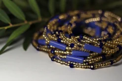 Waist Beads / Afrikaanse Heupketting - IFUEKO - Blauw (elastisch)