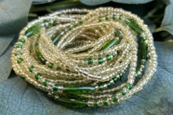 Waist Beads / Afrikaanse Heupketting - ADAMAZA - Groen (elastisch)