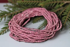 Waist Beads / Afrikaanse Heupketting - ASEMOTA - Roze (elastisch)