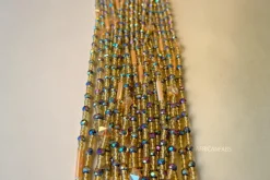 Waist Beads / Afrikaanse Heupketting - Goud Crystal Abimbola (Traditioneel niet-elastisch koord)