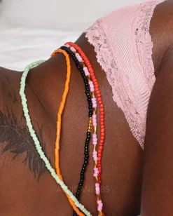 Waist Beads / Afrikaanse Heupketting - Zalm Butterfly Ifeoma (Traditioneel niet-elastisch koord)