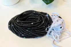 Waist Beads / Afrikaanse Heupketting - Zwart Adunni (Traditioneel niet-elastisch koord)