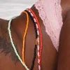 Waist Beads / Afrikaanse Heupketting - Akibo - Wit Glow in the dark (Traditioneel niet-elastisch koord)