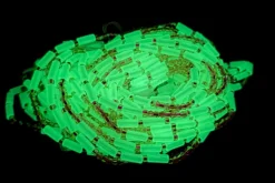 Waist Beads / Afrikaanse Heupketting - Akibo - Wit Glow in the dark (Traditioneel niet-elastisch koord)