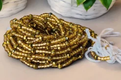 Waist Beads / Afrikaanse Heupketting - Uchechi - Goud (Traditioneel niet-elastisch koord)