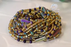 Waist Beads / Afrikaanse Heupketting - Adamma - Goud mix (Traditioneel niet-elastisch koord)