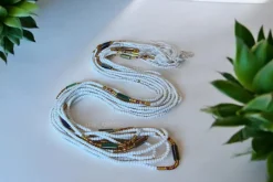 Waist Beads / Afrikaanse Heupketting - Ayo - Wit (Traditioneel niet-elastisch koord)