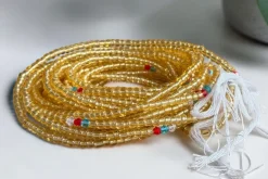 Waist Beads / Afrikaanse Heupketting - Binbo - Goud (Traditioneel niet-elastisch koord)