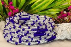 Waist Beads / Afrikaanse Heupketting - UKeke - Blauw (Traditioneel niet-elastisch koord)