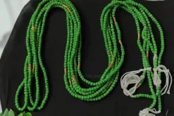 Waist Beads / Afrikaanse Heupketting - Abele - Groen (Traditioneel niet-elastisch koord)