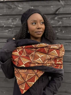 Warme Sjaal met Afrikaanse print Unisex - Bruin Prism