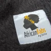 Warme Sjaal met Afrikaanse print Unisex - Rood / Oranje bogolan symbols