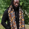 Warme Sjaal met Afrikaanse print Unisex - Bruine Mud