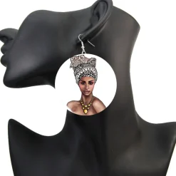 White turban - Afrikaanse oorbellen