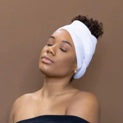 Witte hoofddoek - Headwrap van stretchy Jersey stof