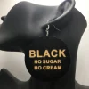 Wooden earrings | Black, no sugar no cream