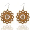 Wooden flower - Afrikaanse oorbellen