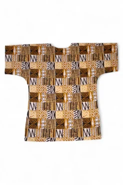 Zand Bogolan Mosaic Dashiki Shirt / Dashiki Jurk - Afrikaans shirt - Unisex