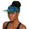 Zonneklep / Pet met Afrikaanse print - Blauw Luipaard Spots