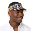 Zonneklep / Pet met Afrikaanse print - Blauw Mosterd Bogolan Heritage