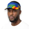 Zonneklep / Pet met Afrikaanse print - Blauw Multicolor Kente Pride