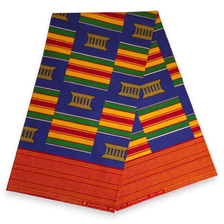Zonneklep / Pet met Afrikaanse print - Blauw Multicolor Kente Pride