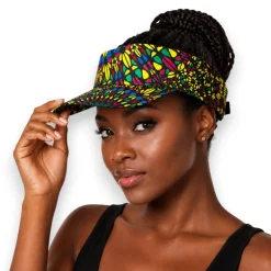 Zonneklep / Pet met Afrikaanse print - Multicolor Sunburst