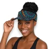 Zonneklep / Pet met Afrikaanse print - Turkoois Paars Ocean Eye