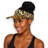 Zonneklep / Pet met Afrikaanse print - Oranje Beige Leopard Queen