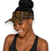 Zonneklep / Pet met Afrikaanse print - Zwart Oranje Bogolan Symbols