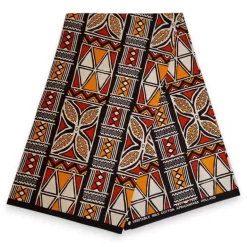 Zonneklep / Pet met Afrikaanse print - Rood & Oranje Bogolan Symbols
