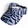 Zonneklep / Pet met Afrikaanse print - Blauwe Ndop Kameroen