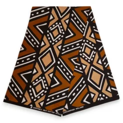 Zonneklep / Pet met Afrikaanse print - Bruin & Beige Bogolan