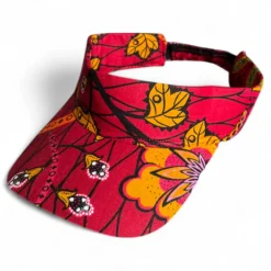 Zonneklep / Pet met Afrikaanse print - Rode Botanical Flow