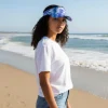 Zonneklep / Pet met Afrikaanse print - Blauwe Tie Dye
